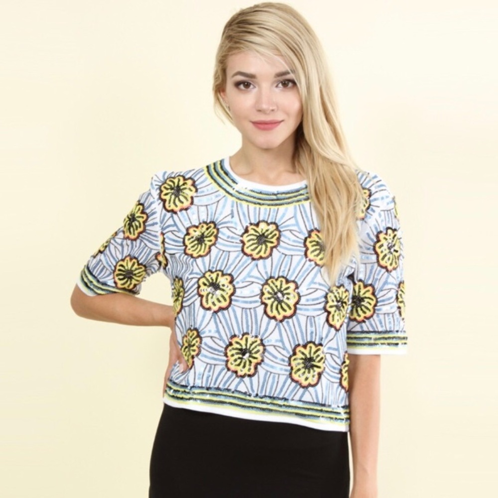 LAST 1‼️ Ornate Sequin Top